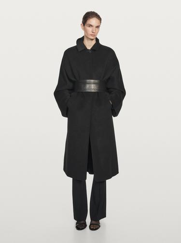 Manteau long à manches chauve-souris - Noir de Zara - Image 0