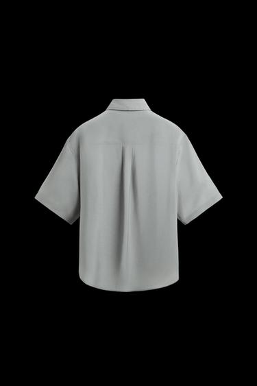 CAMISA FLUIDA RELAXED FIT - Gris de Zara
