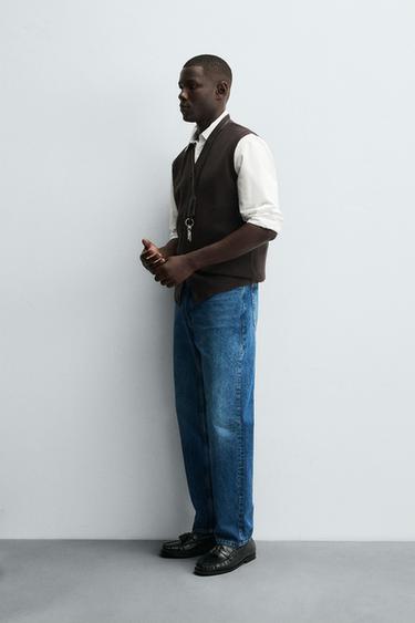 GILET EN MAILLE LAINE ET CACHEMIRE - Marron de Zara - Image 3