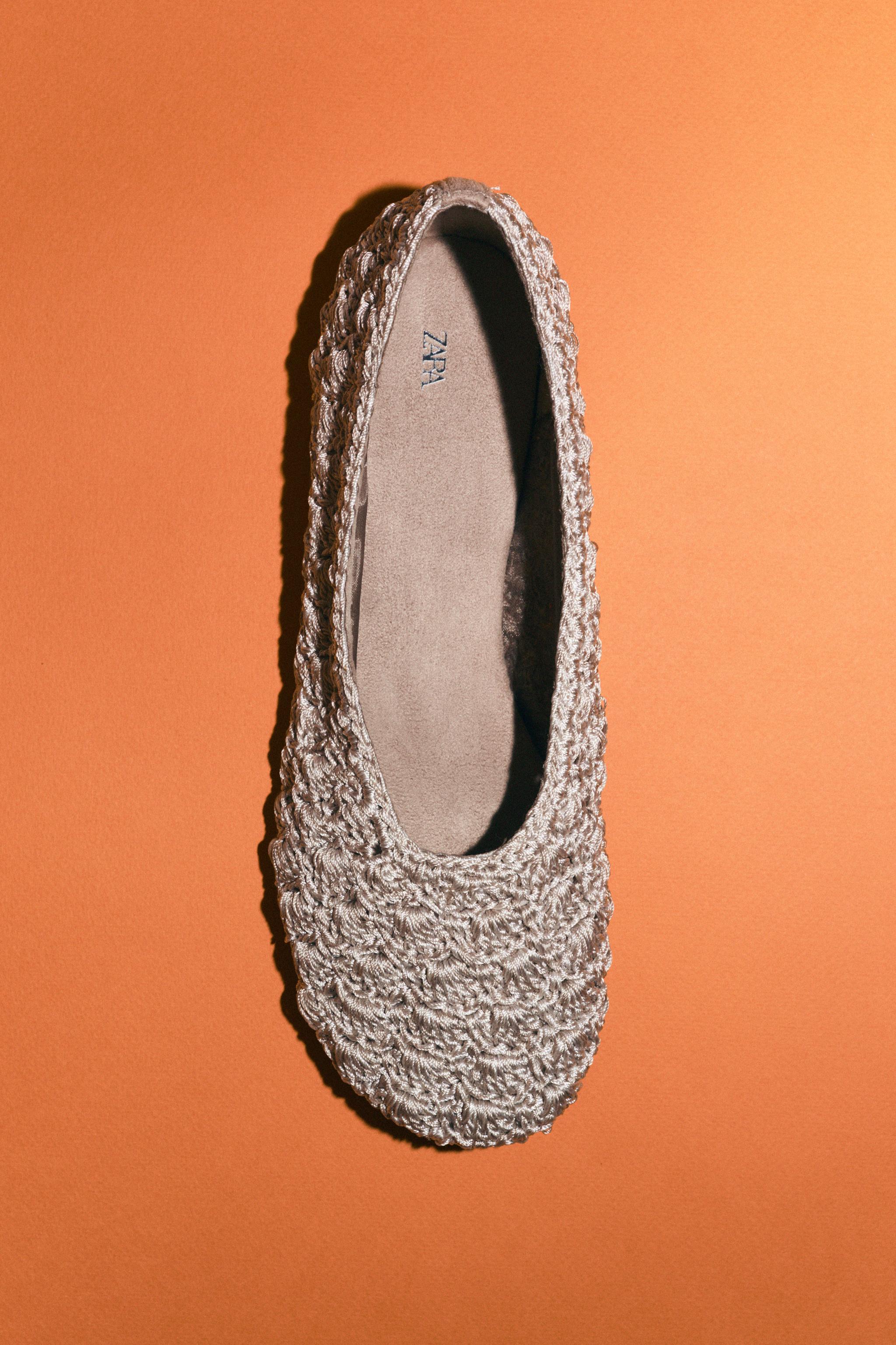 【ZARA】編み込みバレリーナ 1545/510/102 ZARA】編み込みバレリーナ 1545/510/102 (ZARA/バレエシューズ