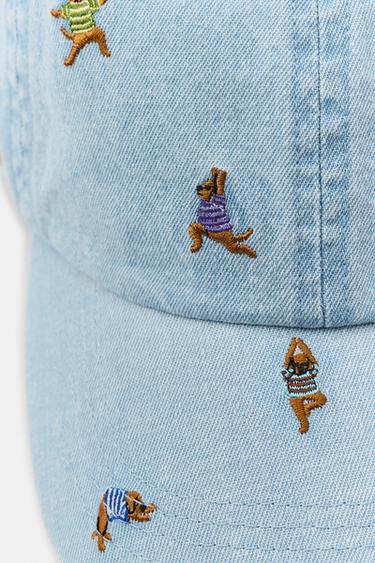 TWILL CAP WITH DOG EMBROIDERY - Blue by Zara - Image 2
