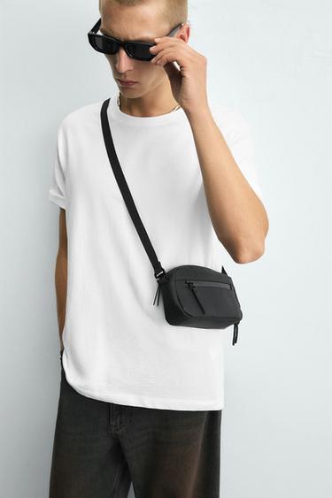 RUBBERISED CROSSBODY BAG - Black by Zara - Image 0