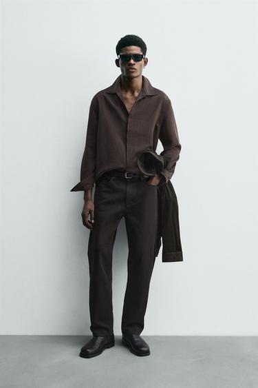 FLOWING POLO SHIRT - Burgundy by Zara - Image 0