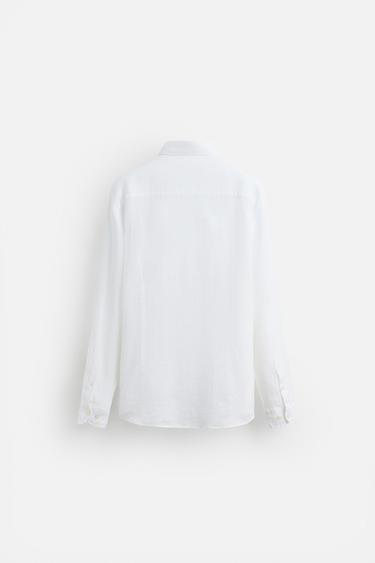 CHEMISE 100 % LIN - Blanc de Zara - Image 6