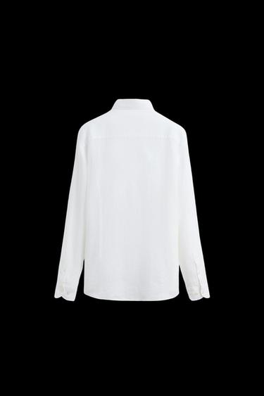 Zara 100% LINEN SHIRT - White