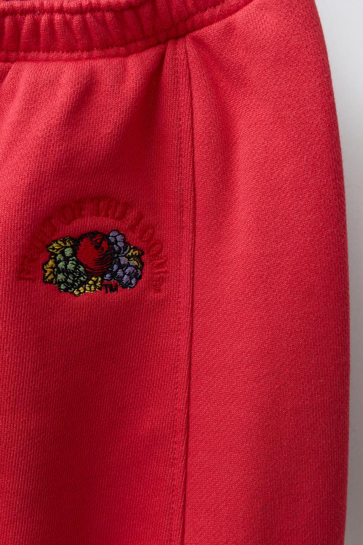 Pantalon felpa balloon bordado fruit of the loom