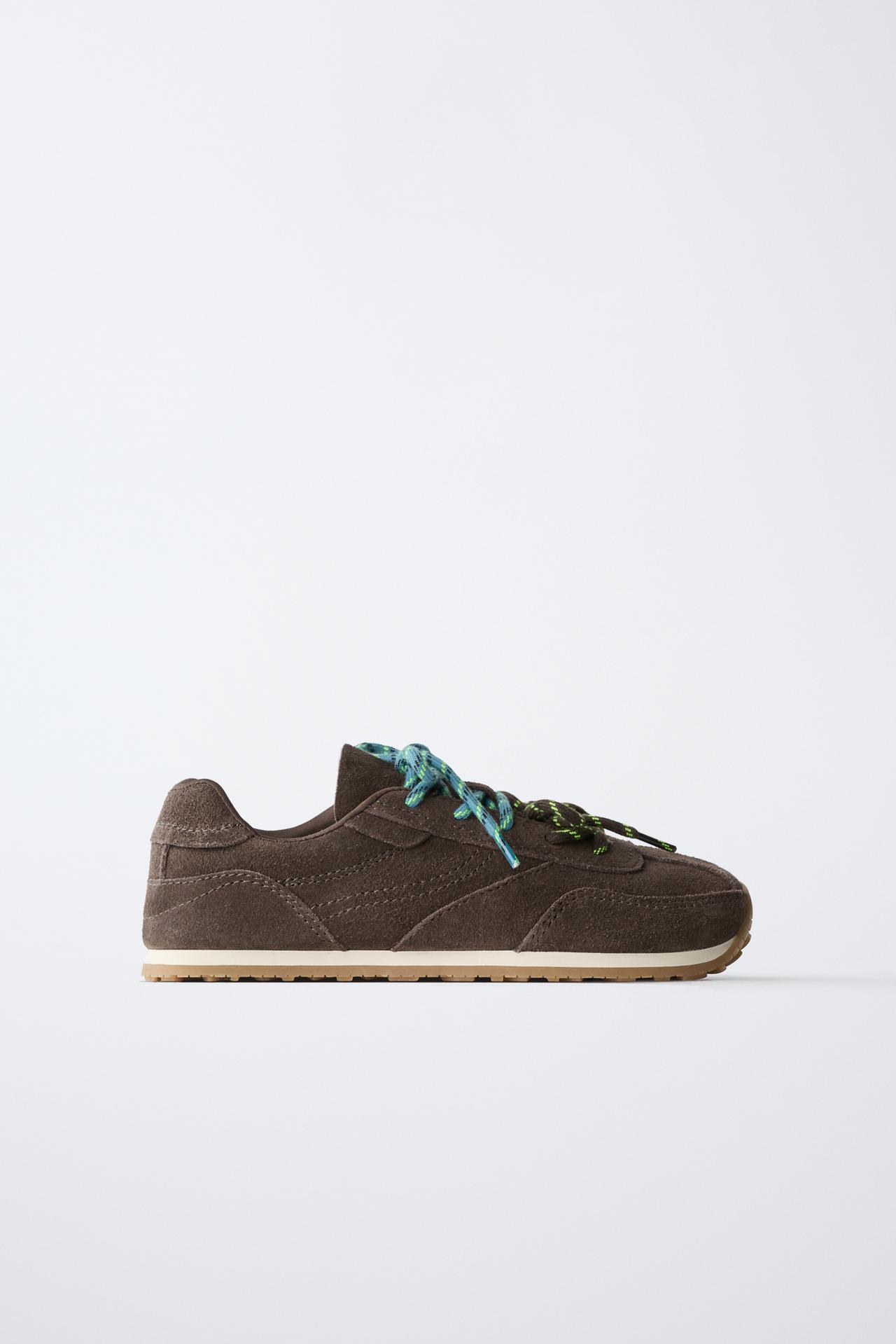 LEATHER BAREFOOT SNEAKERS — Chocolate Brown