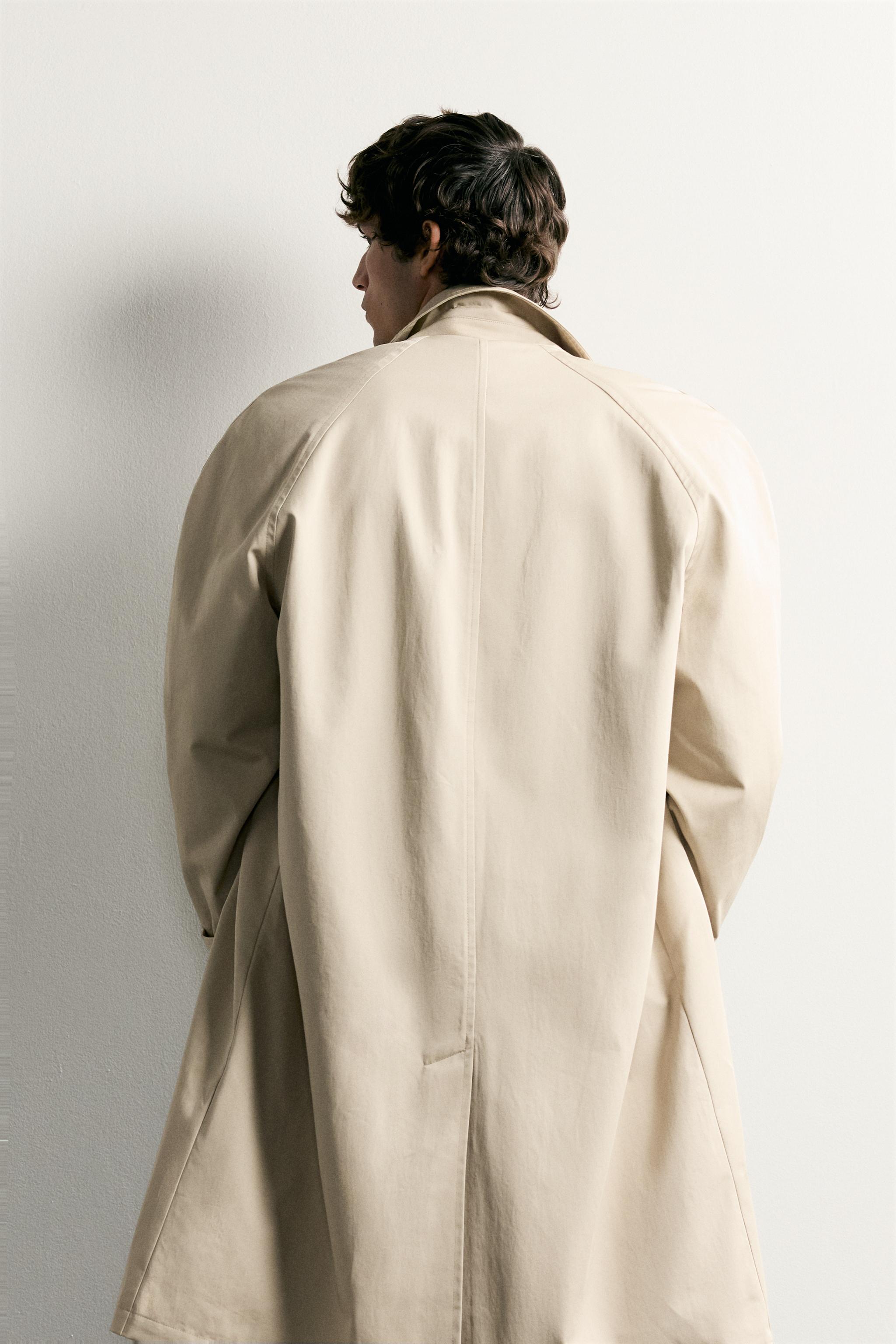 Мужские куртки Zara LONG RELAXED FIT TRENCH COAT — фото 3