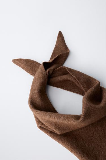 KNIT HEADSCARF - Brown by Zara - Image 1