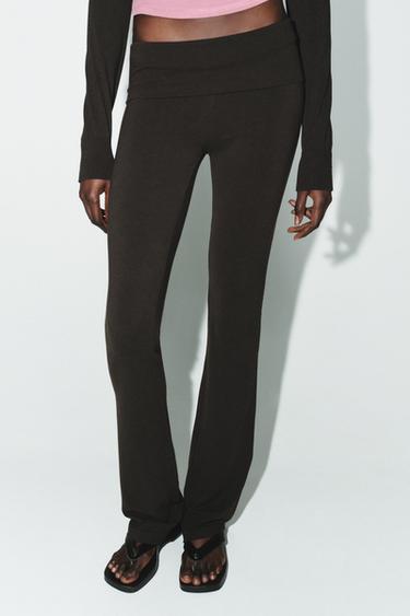SEAMLESS FLARE TROUSERS - brown vigore by Zara