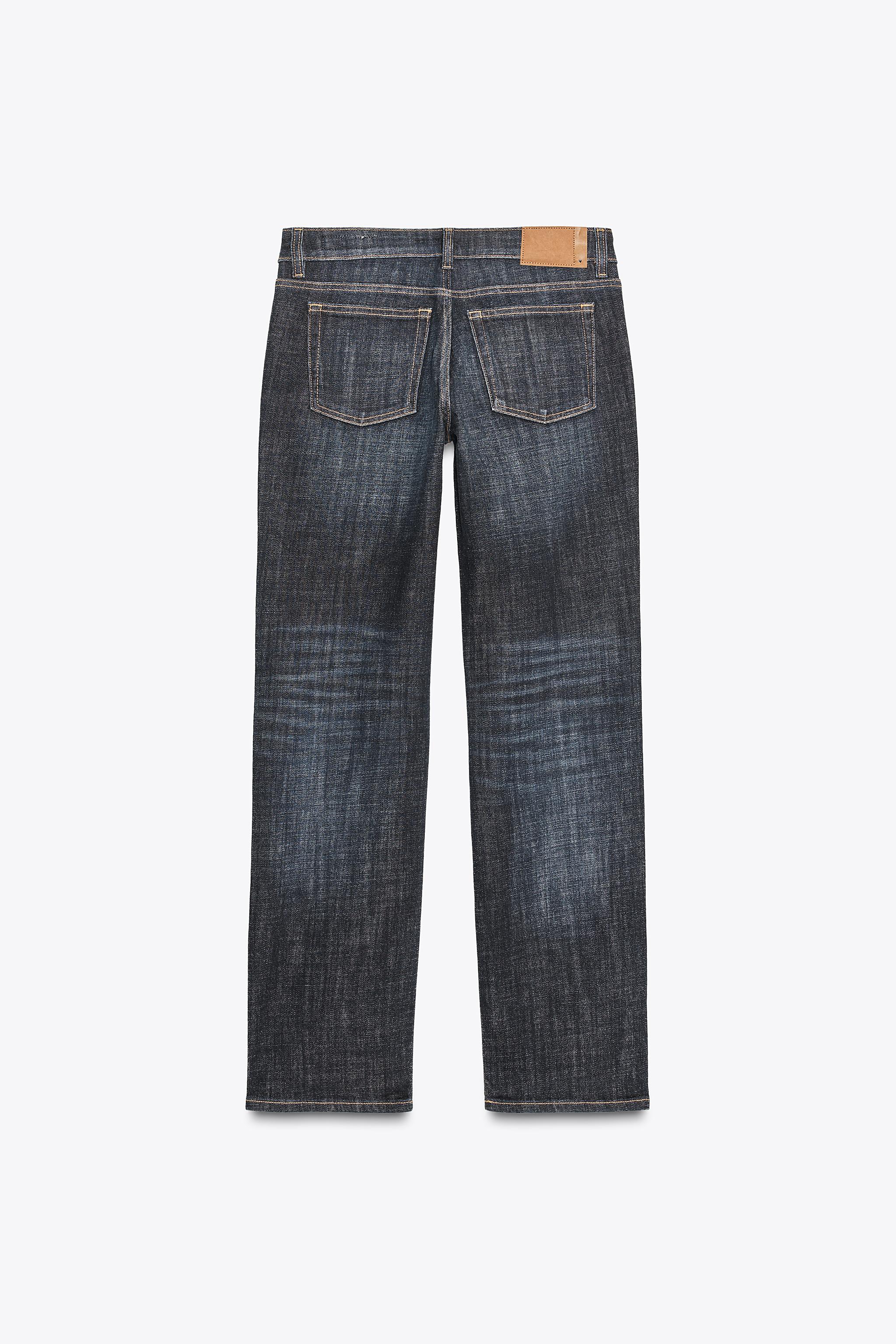 TRF STRAIGHT LOW-RISE JEANS - Navy blue | ZARA Japan / 日本