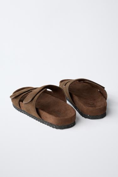 STORIESZ - SANDALES EN CUIR - Marron de Zara - Image 4