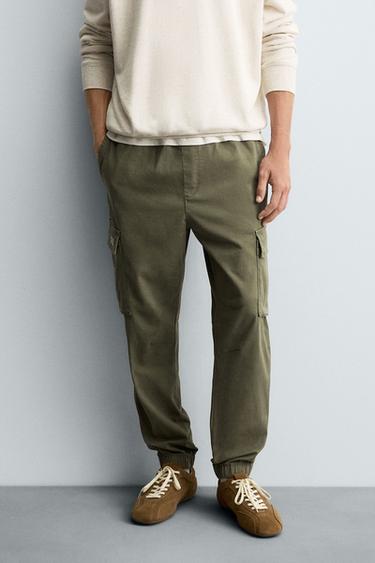 PANTALON CARGO SLIM FIT - Kaki de Zara