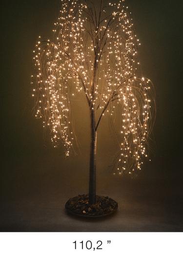 Zara CHRISTMAS WILLOW TREE WITH LED LIGHT (110.2") - Brown