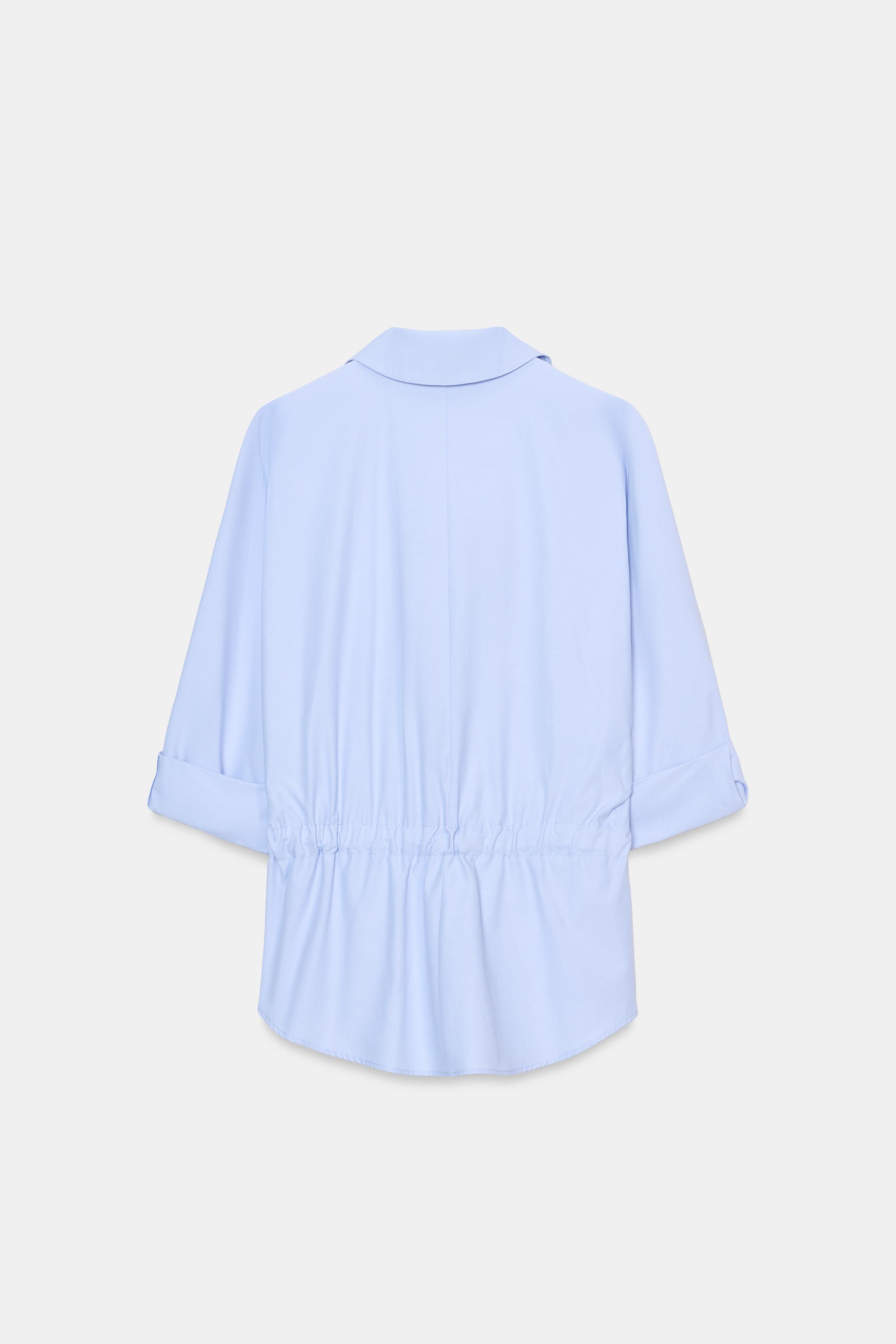 サファリ ポプリンシャツ - ライトブルー | ZARA Japan / 日本