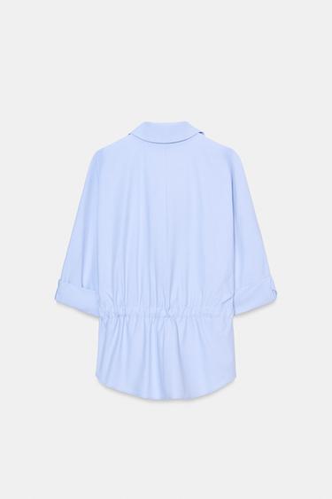 SAFARI POPLIN SHIRT - Light blue by Zara - Image 7