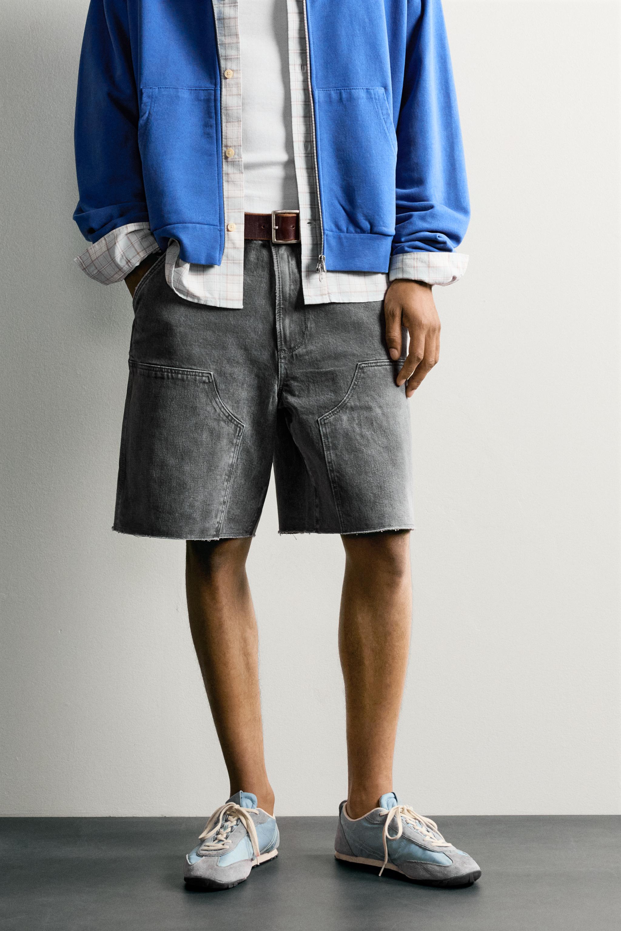 RELAXED FIT CARPENTER SHORTS — Dark gray