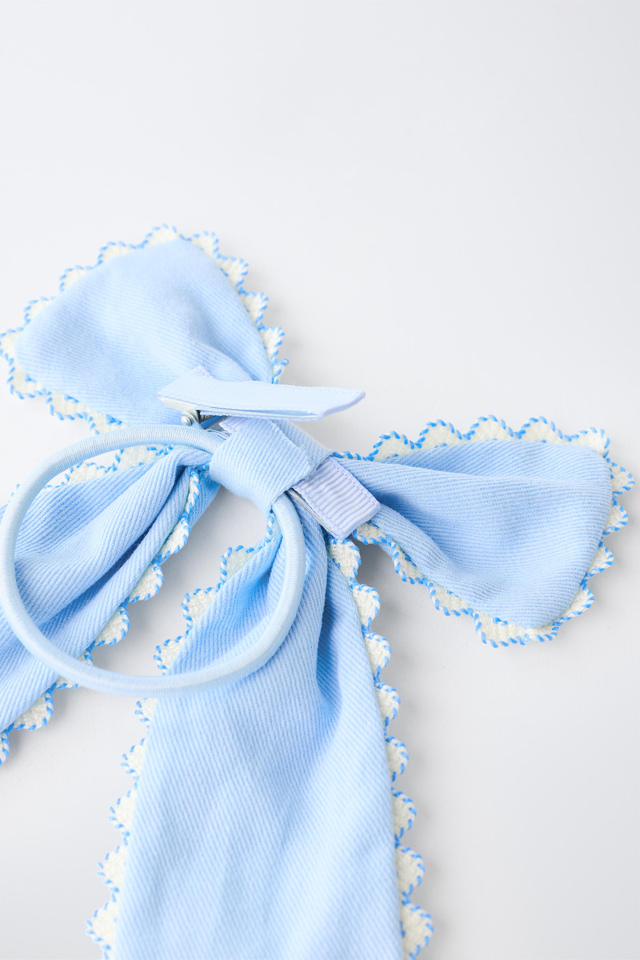 LARGE WAVY BOW HAIR TIE