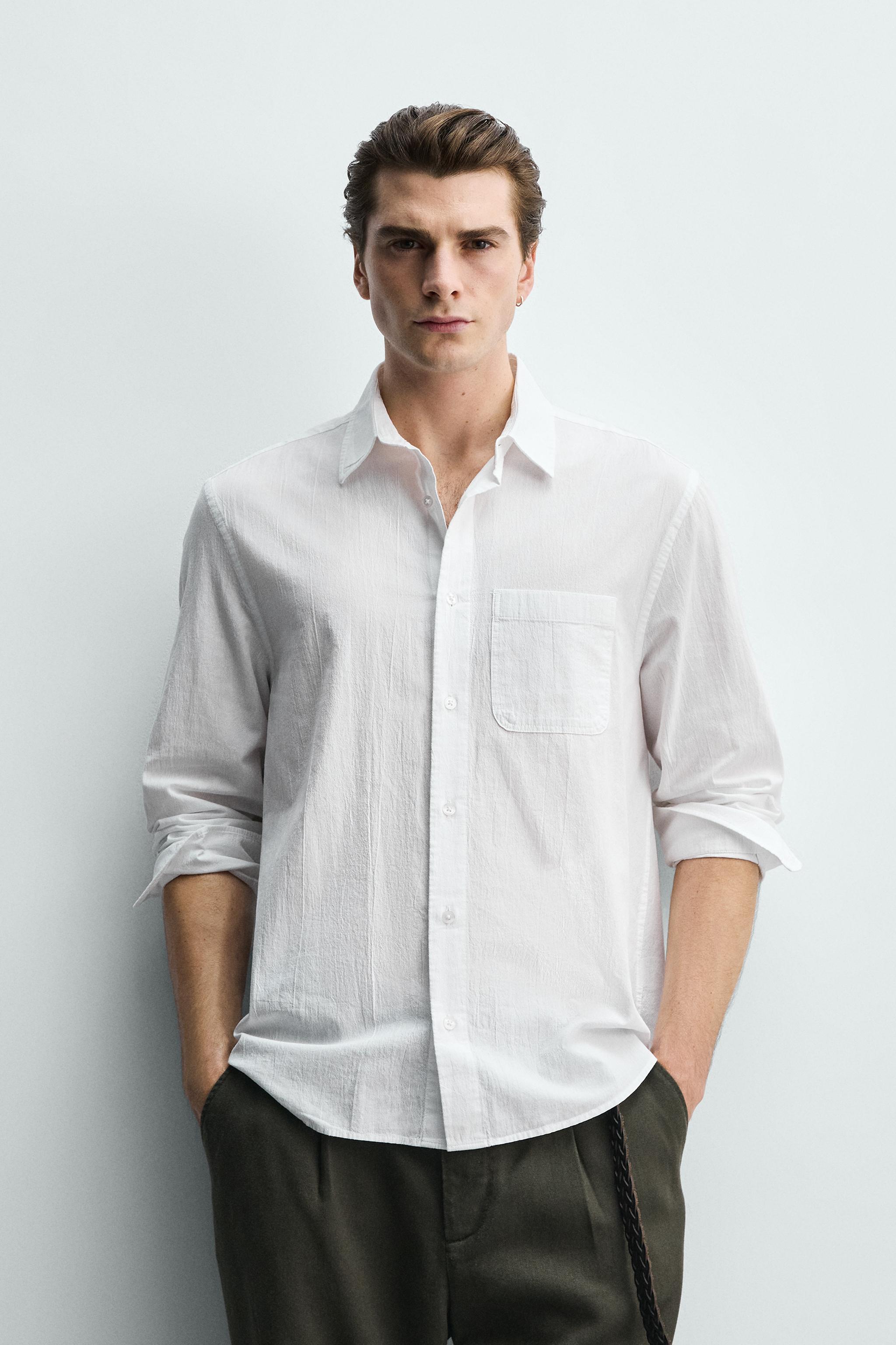 CHEMISE REGULAR FIT EFFET FROISSÉ