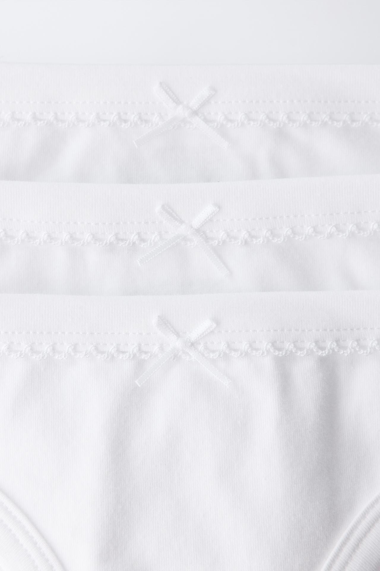 AGES 6-14 / THREE-PACK OF PLAIN UNDERWEAR — White