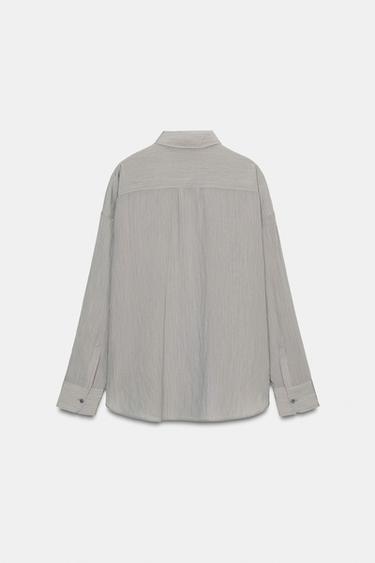 CHEMISE FLUIDE À RAYURES ZW COLLECTION - Multicolore de Zara - Image 7