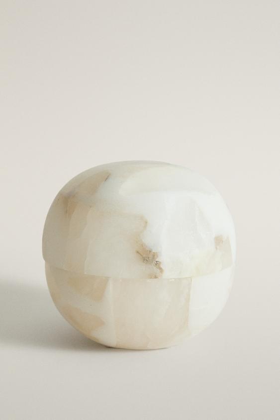 ALABASTER RESIN BATHROOM JAR - Light beige by Zara - Image 0