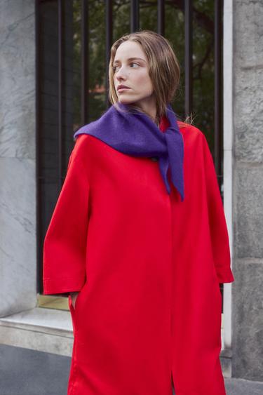 SOLID-COLOR 100% CASHMERE BANDANA — Purple 2