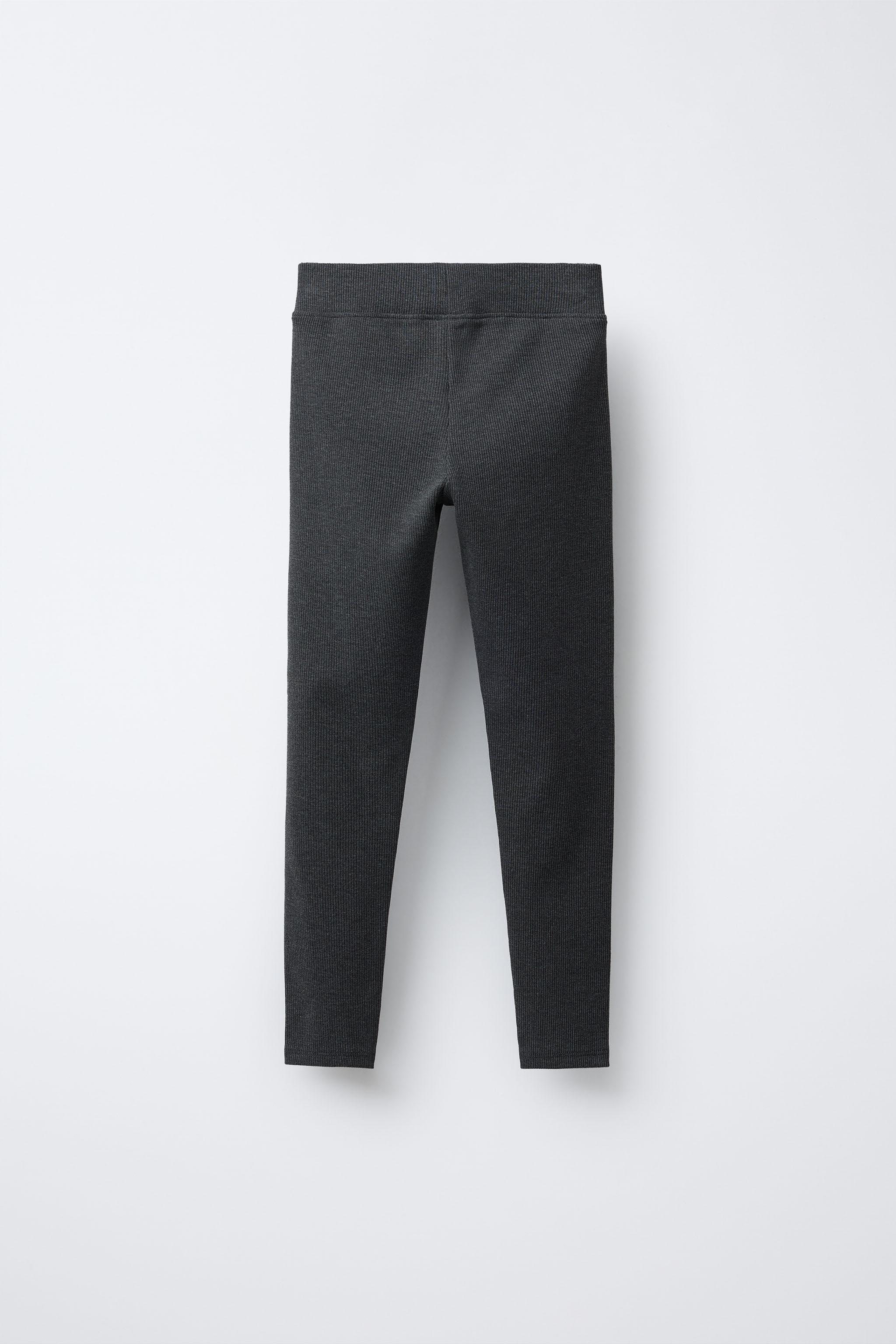 TEXT SWEATSHIRT AND RIBBED LEGGINGS SET