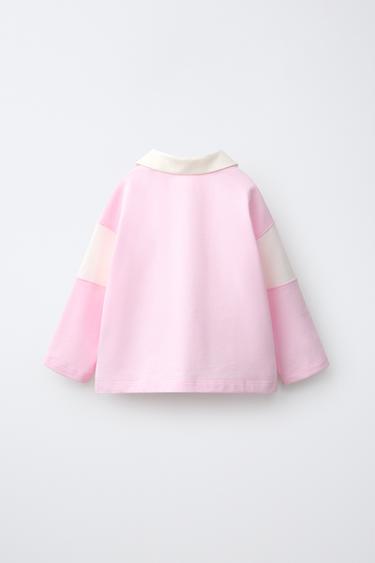 POLO À CŒURS BRODÉS - Blanc / Rose de Zara - Image 1