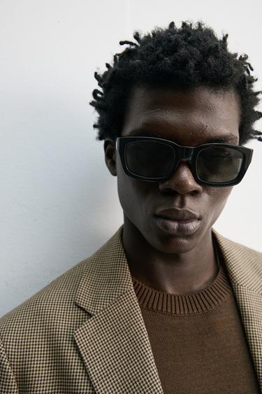 VESTE LIN - COTON PIED-DE-POULE - Sable de Zara - Image 5