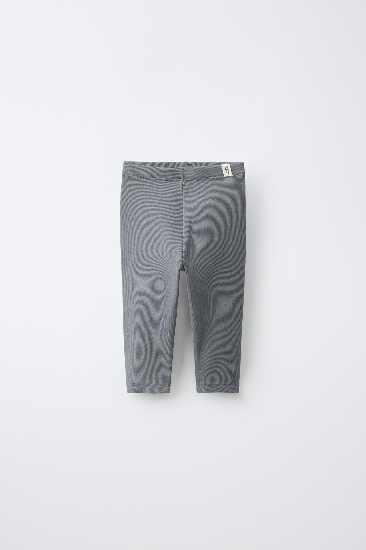 2-PACK OF PLAIN LEGGINGS — Green / Blue