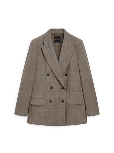 Zara Check wool suit blazer - Beige
