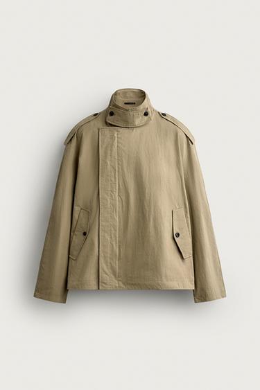 CROPPED TECHNICAL TRENCH COAT - Sand by Zara