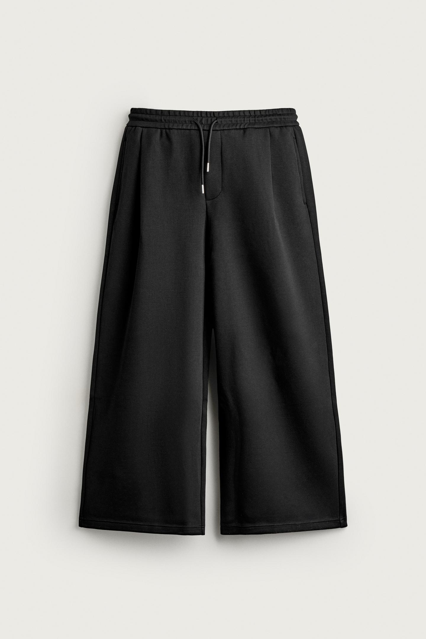 Мужские брюки Zara Pleated Balloon-Fit, цвет: Чёрный — фото 5