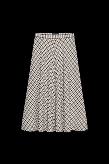 ZW COLLECTION CHECK CAPE SKIRT - Multicoloured by Zara