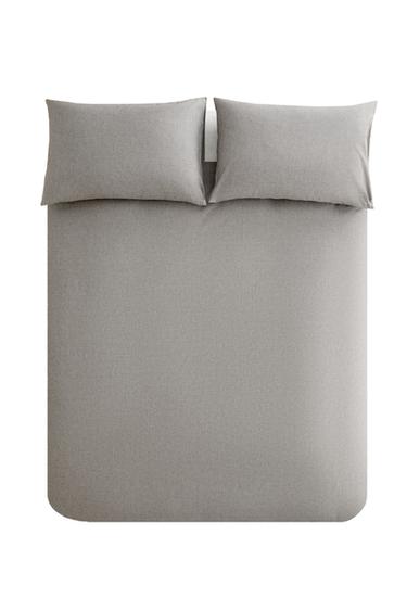 Zara MINI HOUNDSTOOTH COTTON DUVET COVER - Dark brown