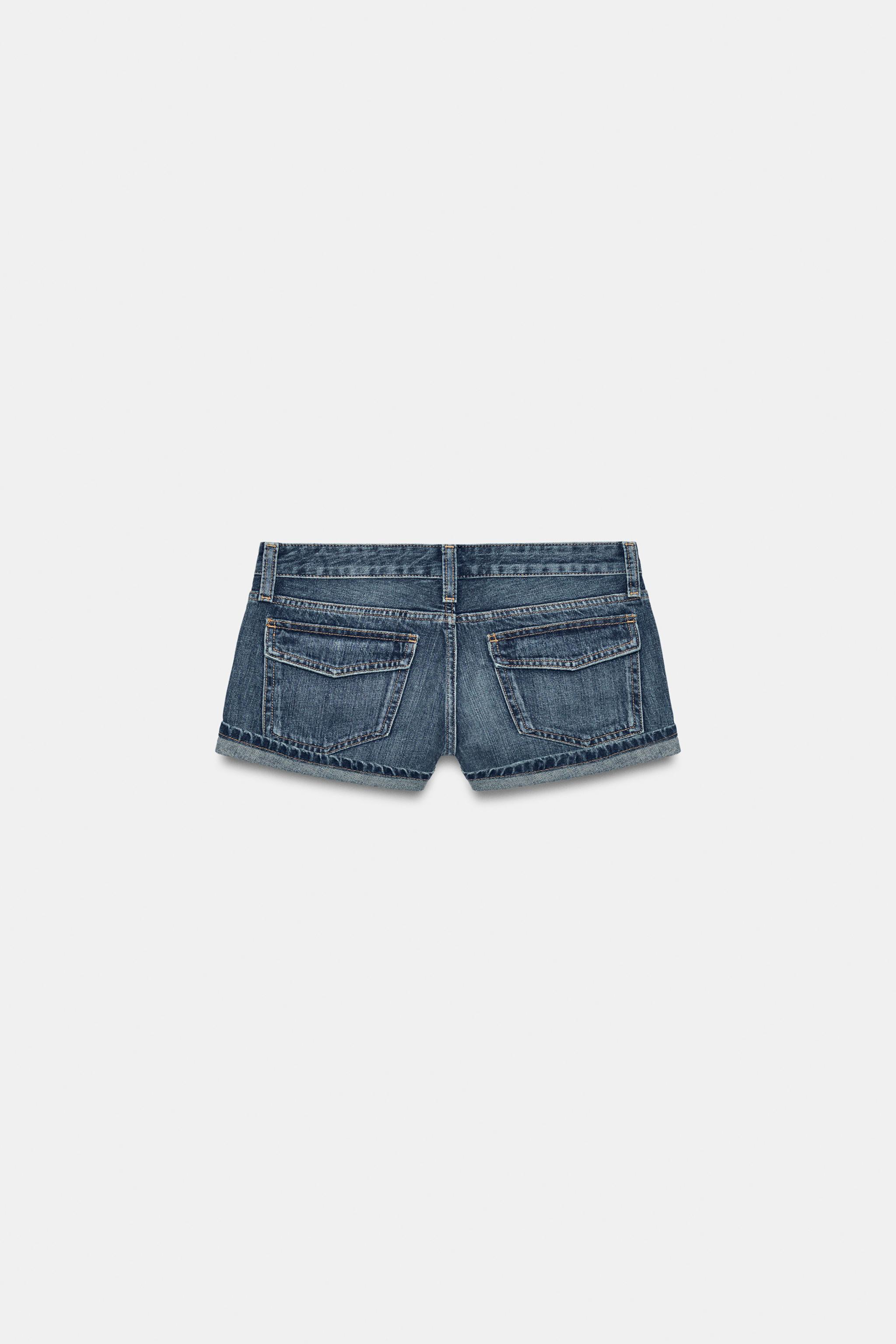 SHORT MINI EN DENIM TRF À BOUTONS