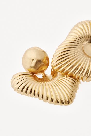 MAXI HEART BUTTON EARRINGS WILLY CHAVARRIA X ZARA - Golden by Zara - Image 2
