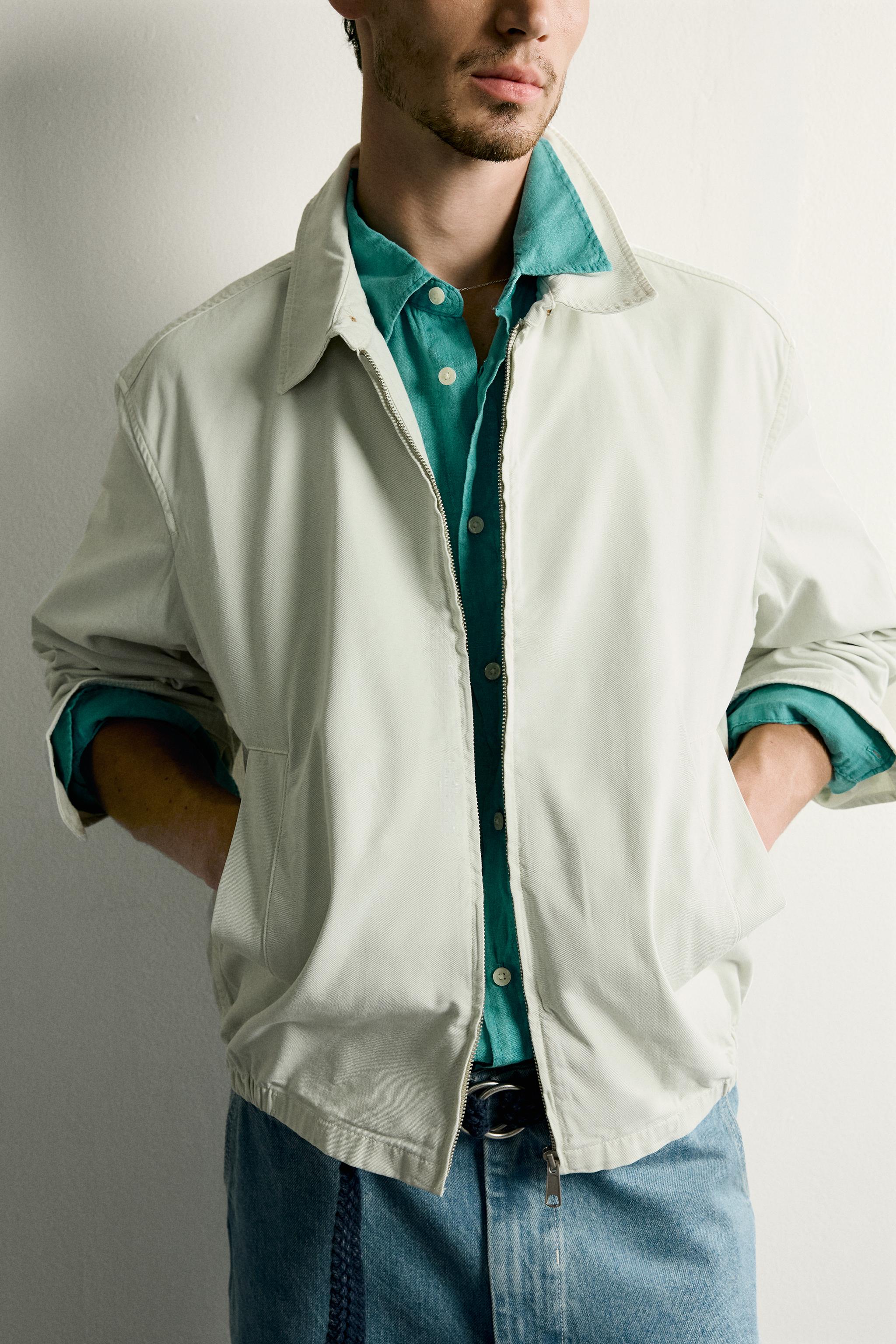 WASHED COTTON REGULAR FIT JACKET