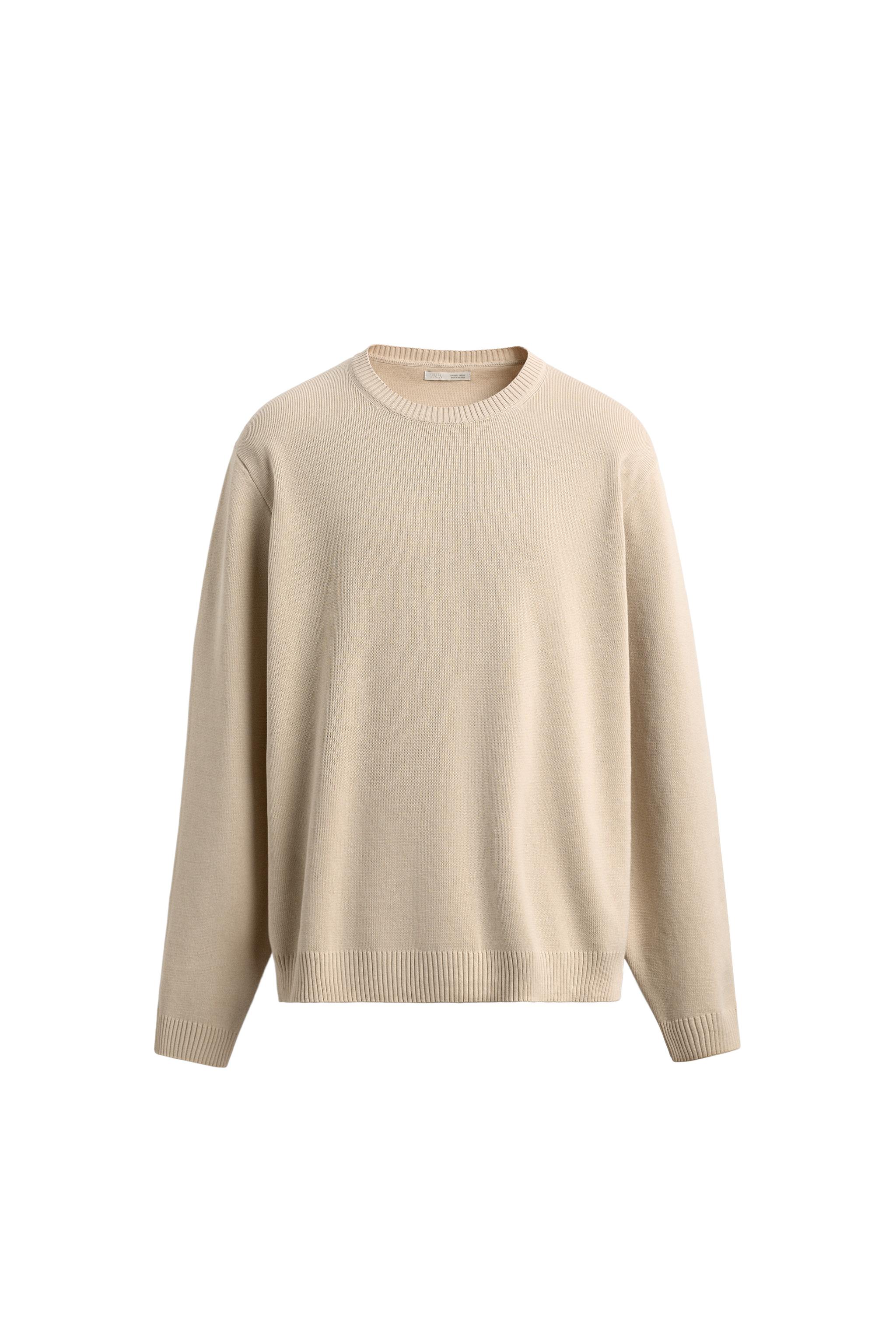 テクスチャー入りコットンセーター - ネイビーブルー | ZARA Japan / 日本