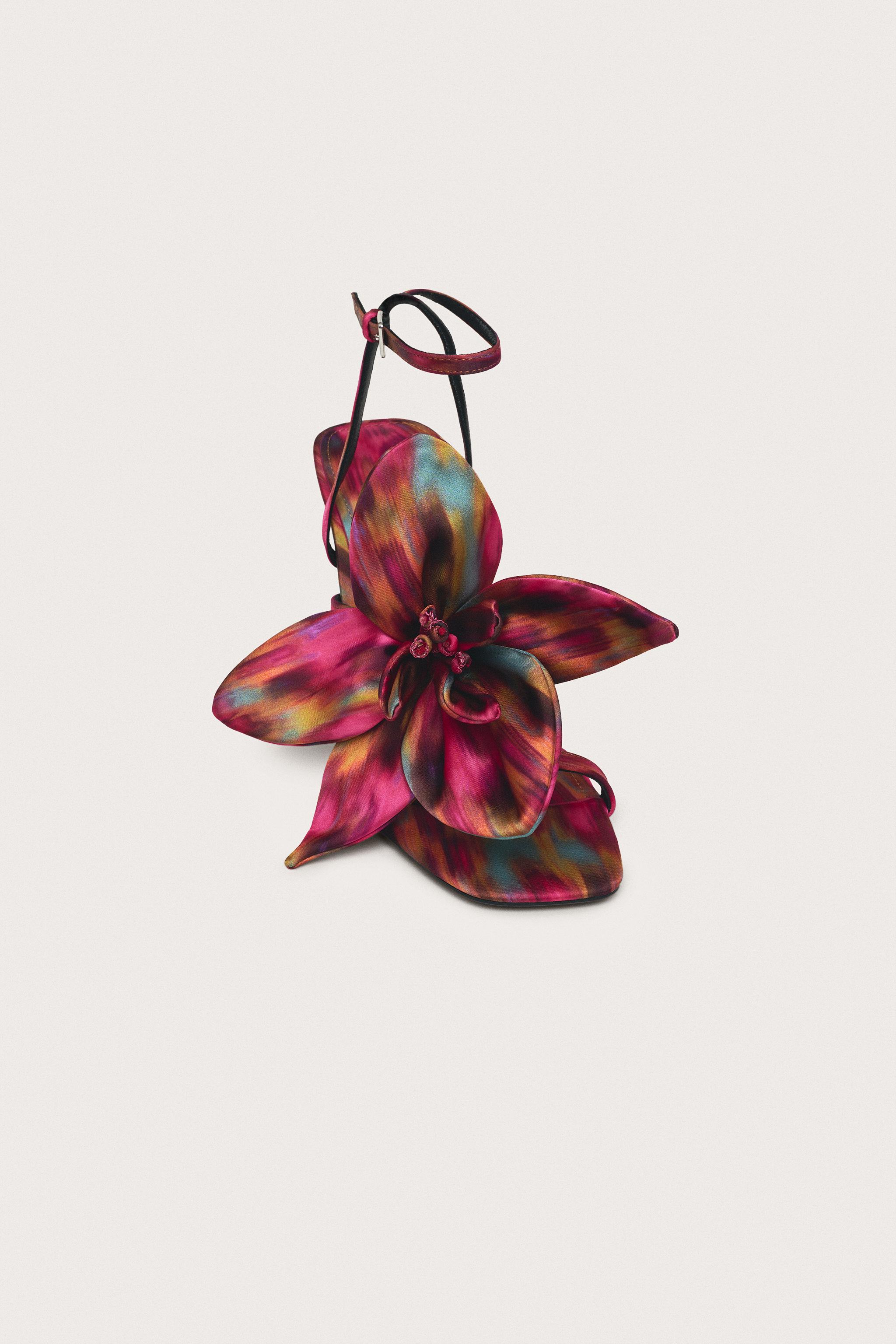 LIMITED EDITION FLORAL HEELED SANDALS