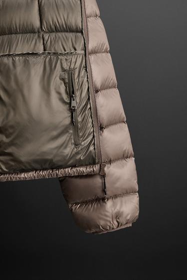 VESTE DOUDOUNE À CAPUCHE - Marron clair de Zara - Image 10
