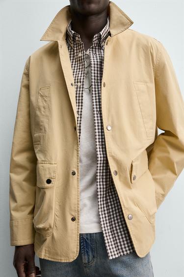 BLOUSON REGULAR FIT À POCHES - Jaune clair de Zara - Image 5