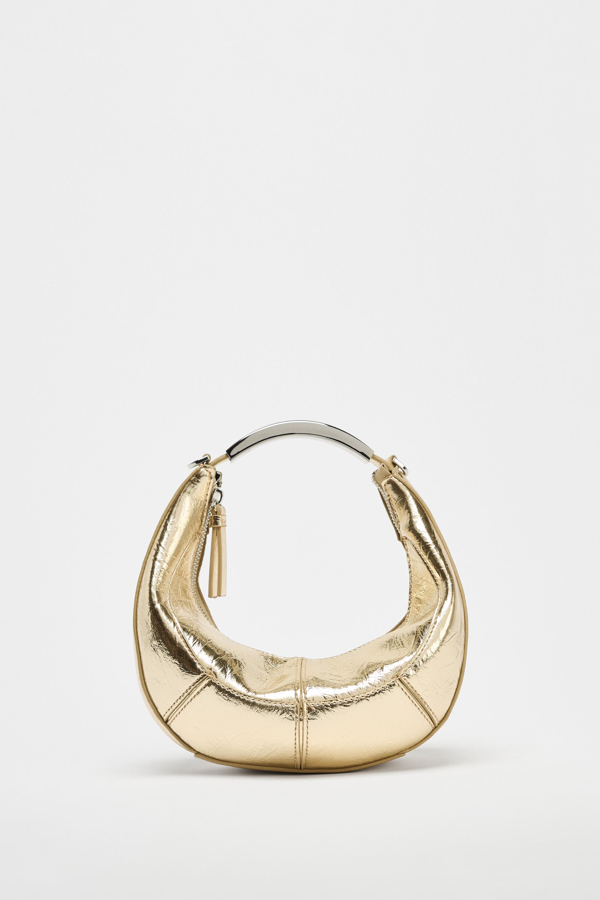 国内発送★ZARA★メタルハンドル付き*オーバルバッグ ブラック ZARA メタルハンドル付きオーバルバッグ 完売品 - メルカリ