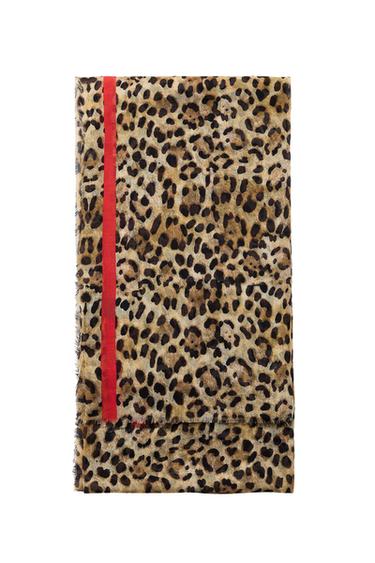 PAÑUELO MODAL ESTAMPADO ANIMAL - Leopardo de Zara - Imagen 0