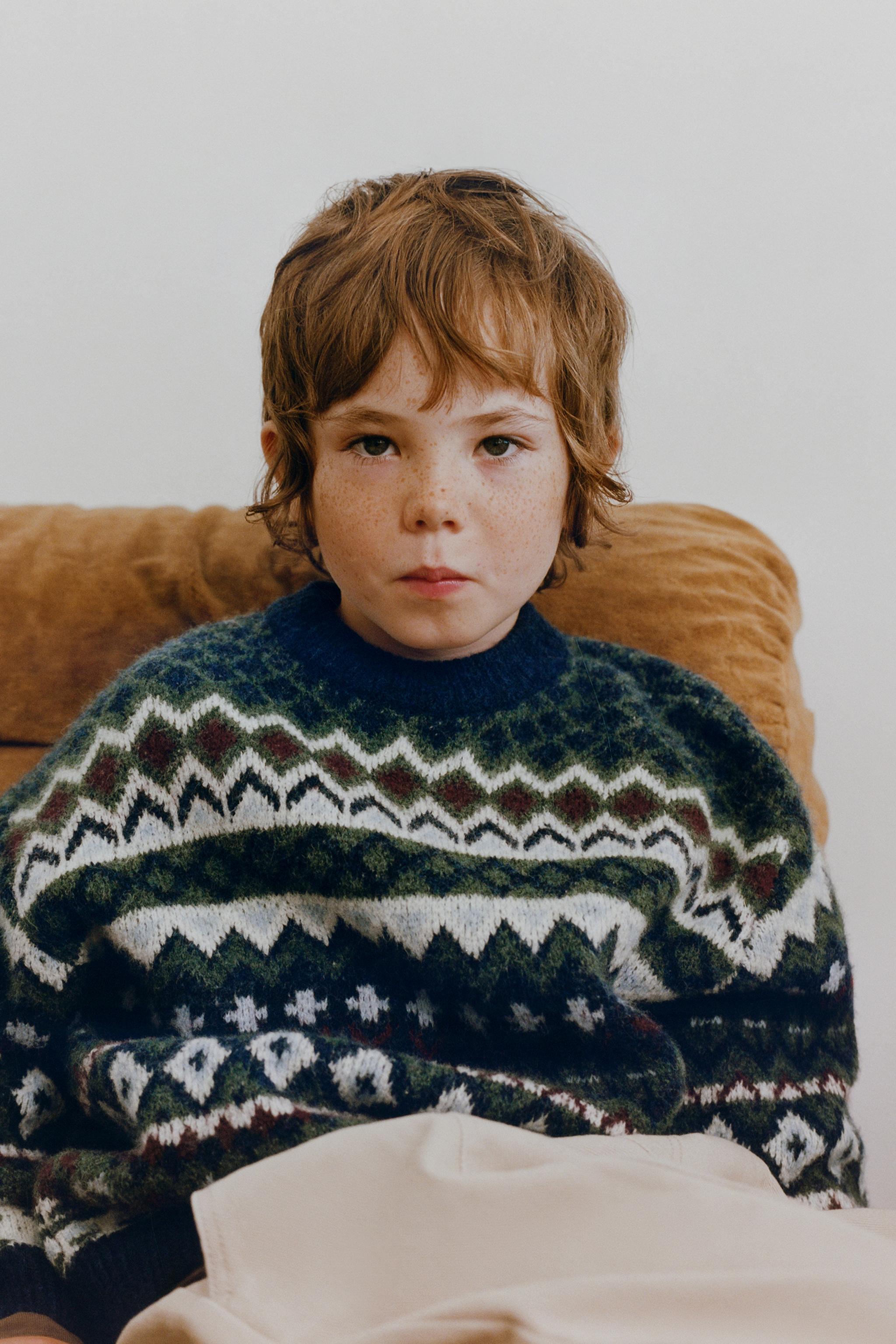 JACQUARD KNIT JUMPER - Blue marl | ZARA United States