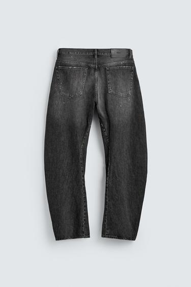 BARREL FIT JEANS WITH TWISTED SEAMS - Charcoal by Zara - Image 9