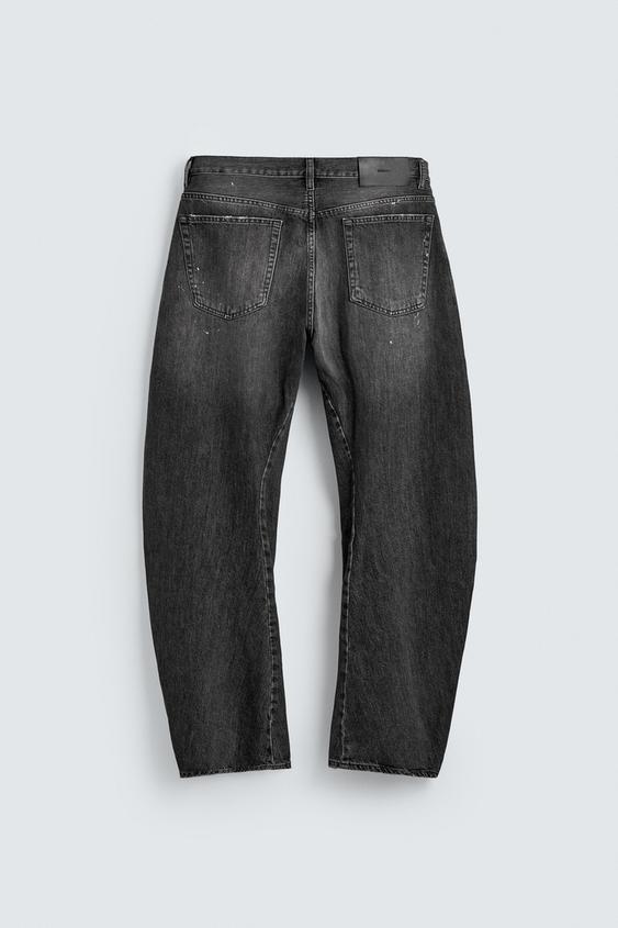 ツイストシームバレルフィットデニムパンツ - カーボン | ZARA Japan 