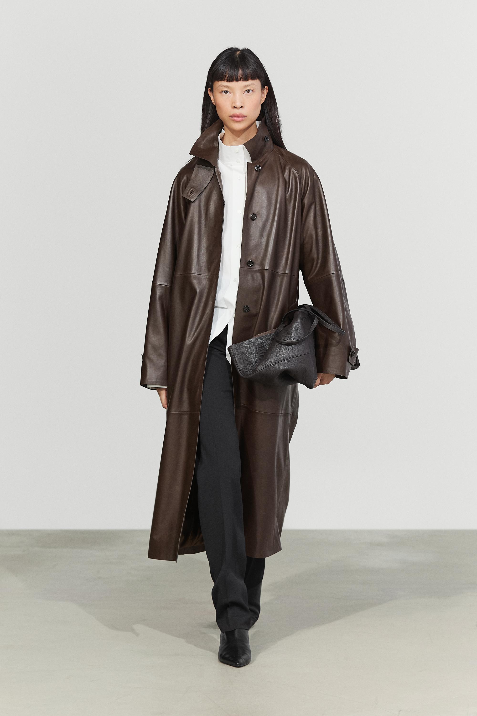 Long Nappa leather trench coat - Chocolate | ZARA United States