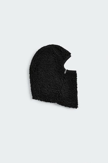 Zara FAUX SHEARLING BALACLAVA X SR_A - Black